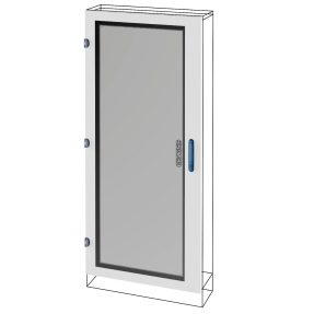 puerta de cristal - qdx 630 l - para estructura 850x1200 mm
