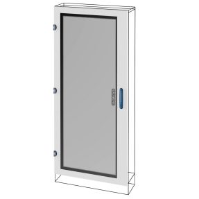 porta in vetro - qdx 630 l - per strutture 850x1200mm