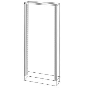 coppia di montanti anteriori - quadri da pavimento - qdx 630 l - 1600mm