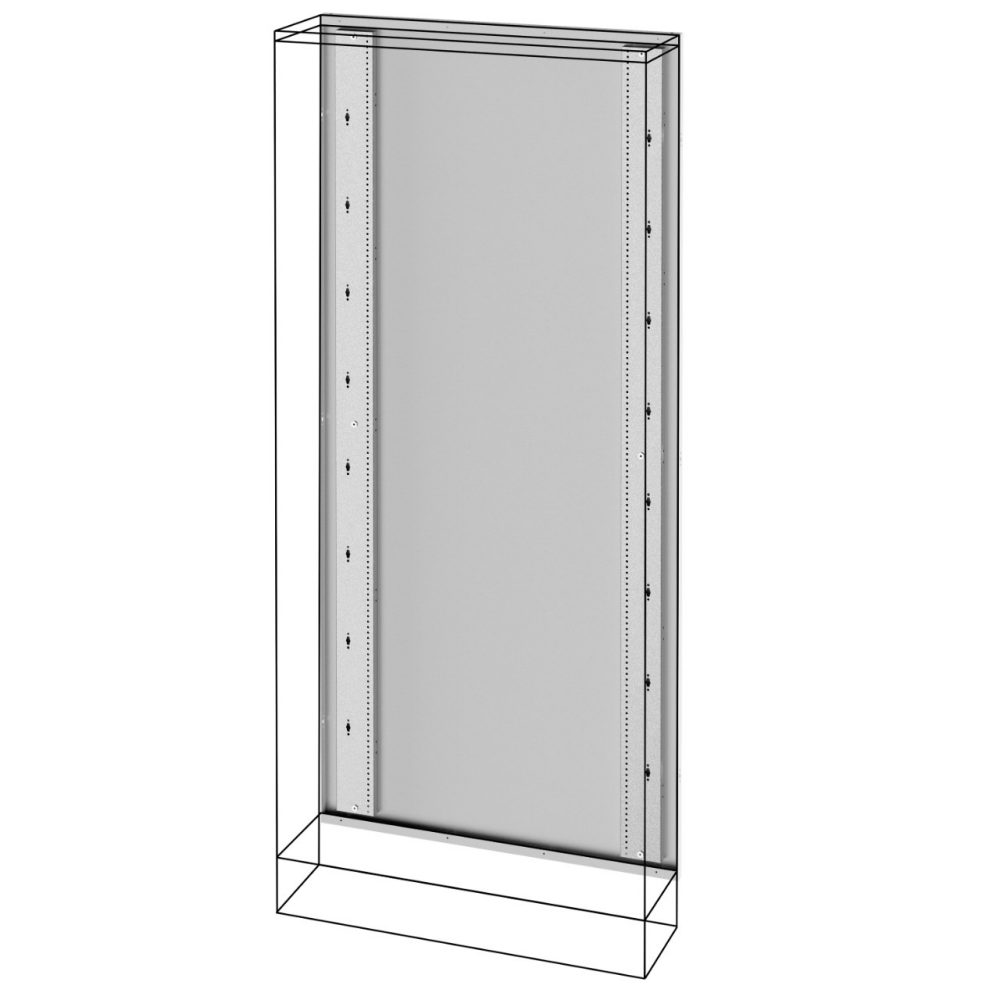 bastidor trasero - cuadro de distribución de montaje en suelo - qdx 630 l - 850x2000 mm