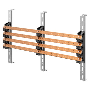 Paire de porte-barres omnibus avec traverses pour barres omnibus plates verticales pour cartes de distribution QDX 1600H Paire de porte-barres omnibus avec traverses pour barres omnibus plates verticales pour cartes de distribution QDX 1600H