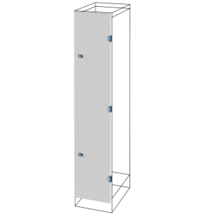 PORTE AVEUGLE - COMPARTIMENT EXTERNE - QDX 630H - 400X1600MM