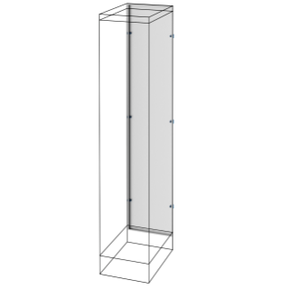 PANNEAU ARRIÈRE - COMPARTIMENT EXTERNE - QDX 630 H - 400X1600MM