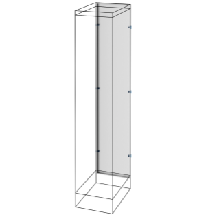 REAR PANEL - EXTERNAL COMPARTMENT - QDX 630/1600 H - 400X2000MM