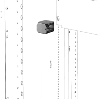 SUPPORTS VERTICAUX DE GOULOTTE DE CÂBLAGE - QDX - 4 PIÈCES