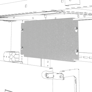 PLAQUE DE MONTAGE ARRIÈRE POUR DISPOSITIFS NON MODULAIRES - QDX - 850X200MM