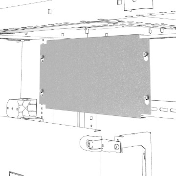 Back-mounting plate for non-modular devices