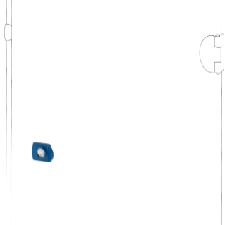VERROU DE PIÈCE DE RECHANGE - CARTE DE DISTRIBUTION MURALE - QDX 630 H - PORTE DE COMPARTIMENT LATÉRAL