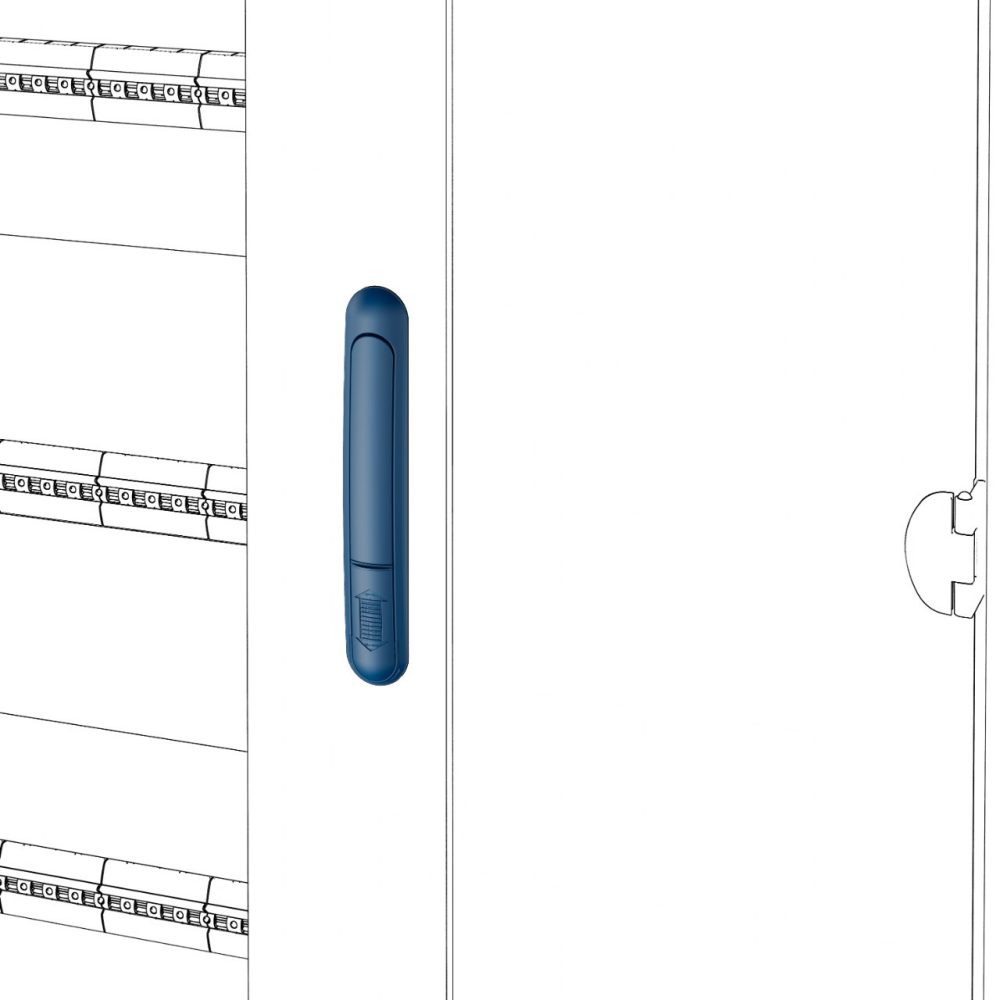 serratura di ricambio - qdx 630/1600 h - per porta vetro/cieca