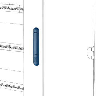 VERROU DE PIÈCE DE RECHANGE - QDX 630/1600 H - POUR PORTE BLANCHE/VERRE