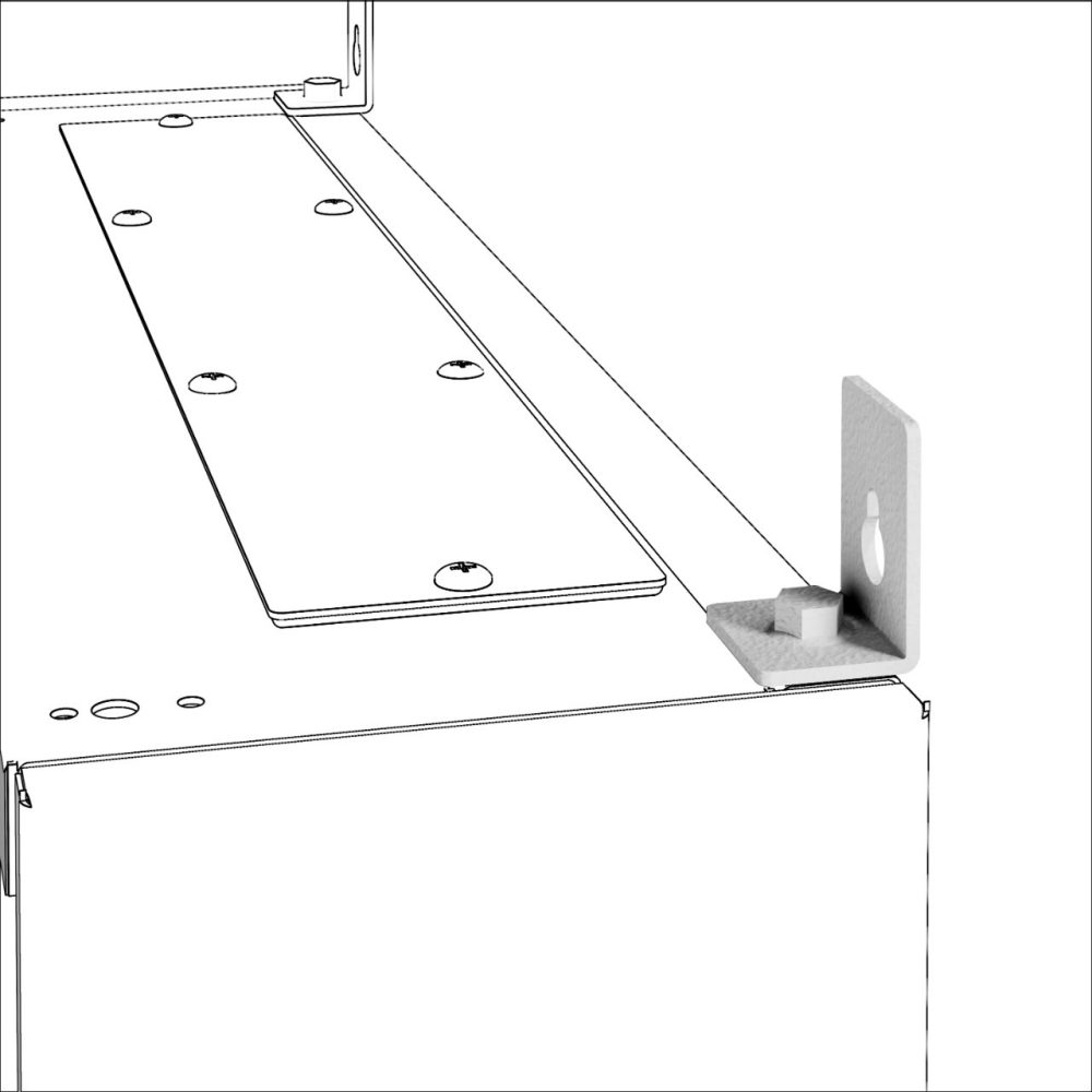 staffe di fissaggio - qdx 630 l - per quadri da parete
