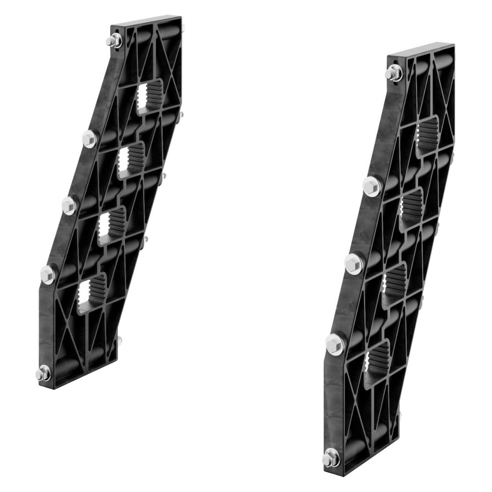  PAAR SAMMELSCHIENEN-HALTER - FÜR PROFIL-SAMMELSCHIENEN AUS ALUMINIUM - 630A - FÜR GESTELLE D=400 - SEITENFACH - FÜR QDX 630H
