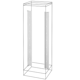 REDUCED UPRIGHTS AND FUNCTIONAL FRAMES - SIDE COMPARTMENT - QDX 1600 H - 2000X600MM