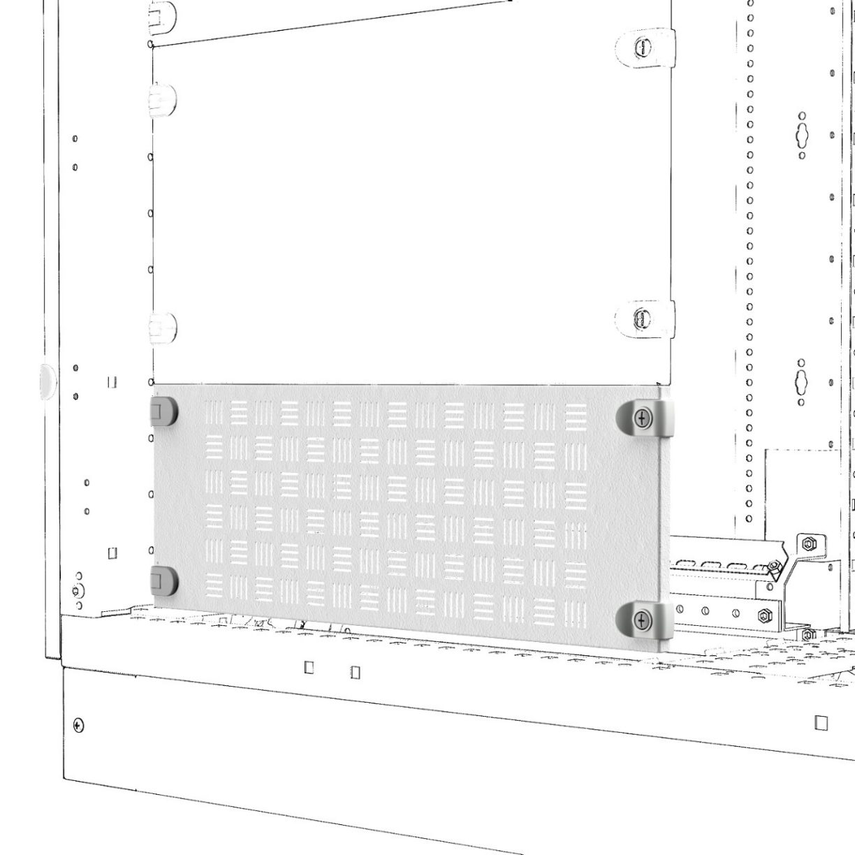 AERATED FRONT PANEL QDX 850X200 MM Gewiss aerated-front-panel-qdx-850x200-mm-gewiss