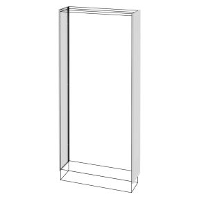 coppia di pannelli laterali areati - quadro da pavimento - qdx 630 l - 1600x300mm