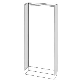 coppia di pannelli laterali areati - quadro da pavimento - qdx 630 l - 1600x300mm