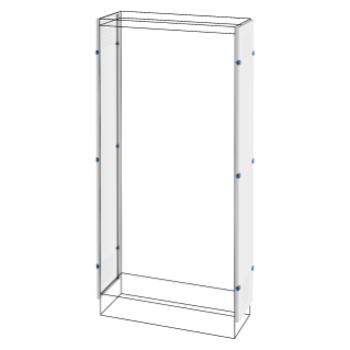 PAIR OF AERATED SIDE PANELS - FLOOR-MOUNTING DISTRIBUTION BOARD - QDX 630 H - 2000X400 MM