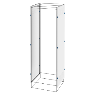 PAIR OF AERATED SIDE PANELS - FLOOR-MOUNTING CABINET - QDX 1600 H - 2000X800 MM