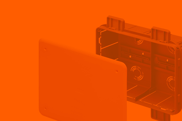 Flush-mounting and surface-mounting boxes
