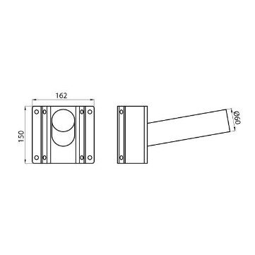 Datasheet STREET WALL-MOUNTING BRACKET GR. GRIJS