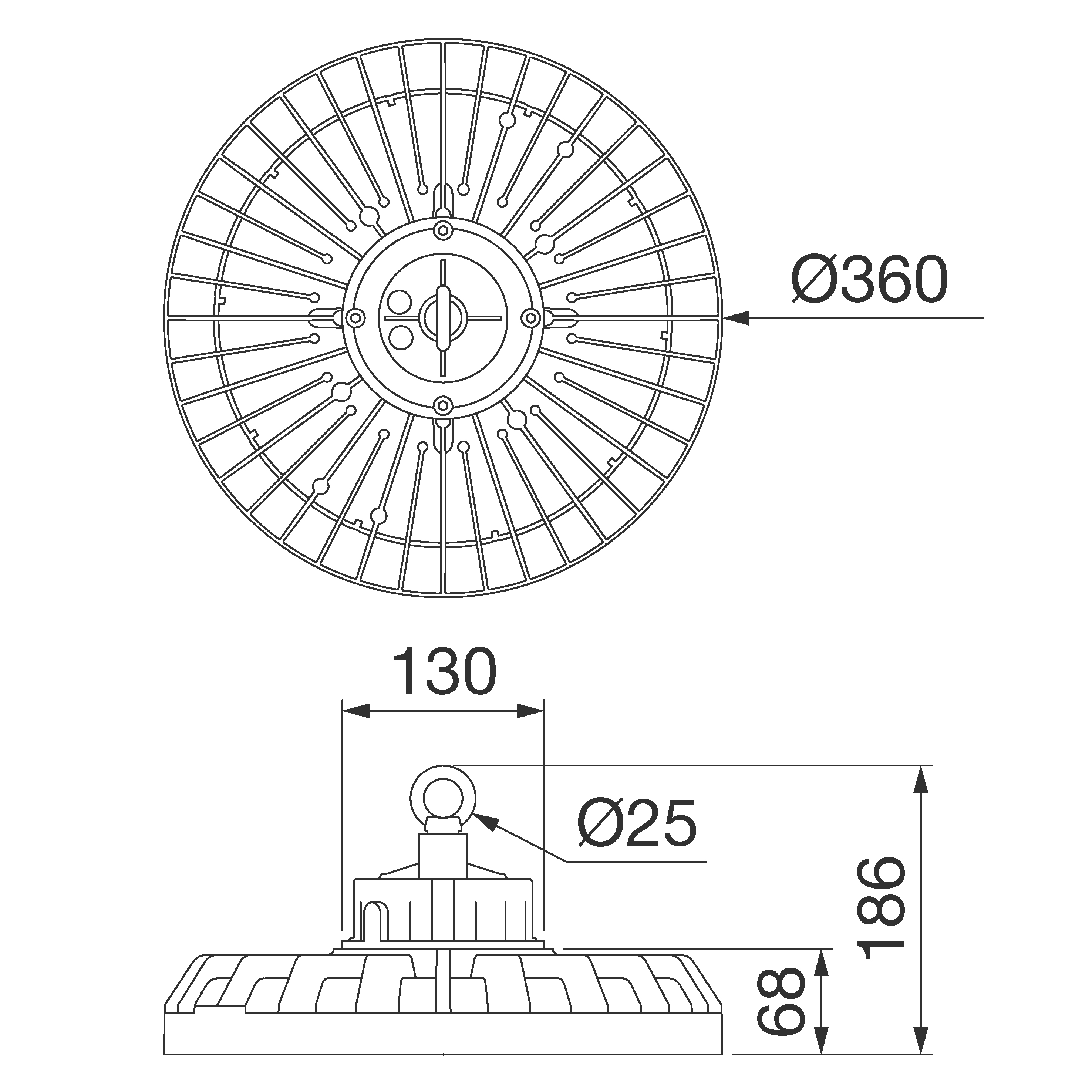 High Bay Gwf1000mm840 Gewiss